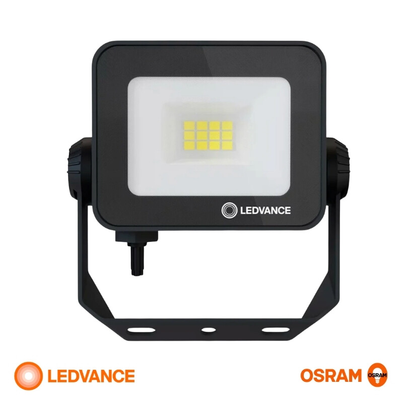FOCO LED LEDVANCE OSRAM COMPACT IP65 10W 3000K - NEGRO Foco LED LEDVANCE OSRAM Compact IP65 10W Negro Luz Fría