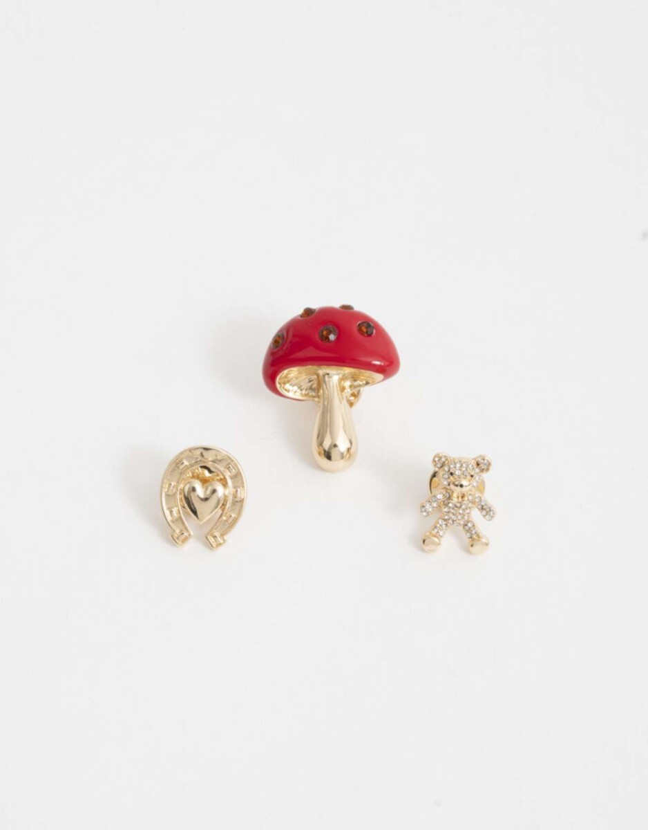 Pins Con Strass - Dorado 