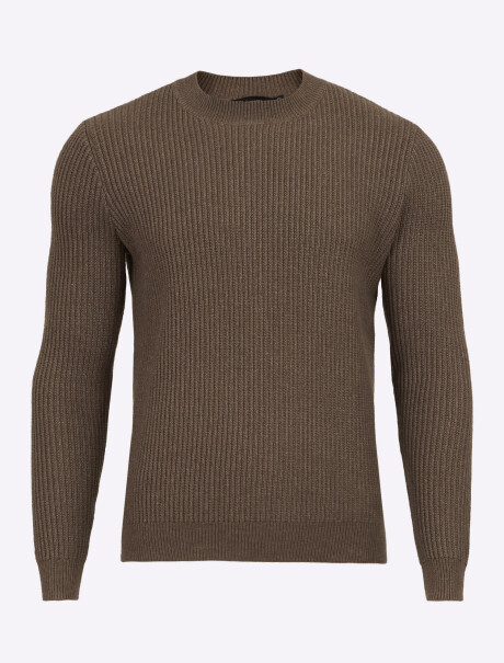 Sweater liso marron