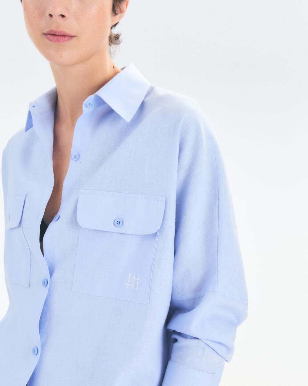 Camisa Wide Celeste