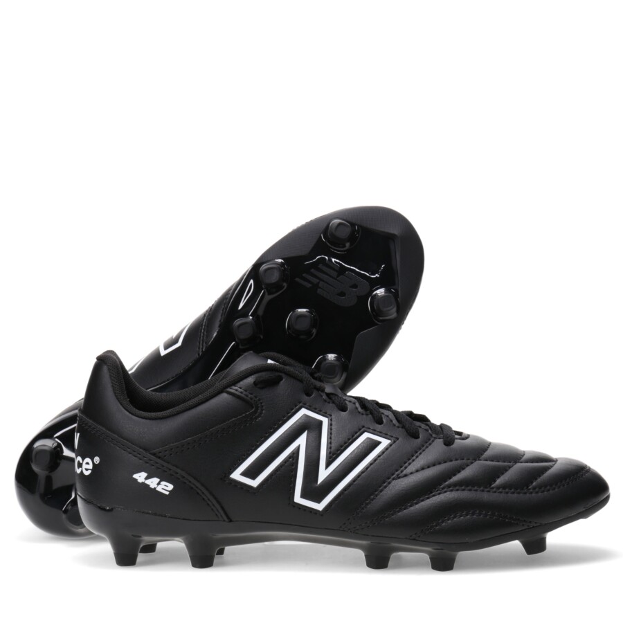 Championes de Hombre New Balance Fútbol 11 442 V2 Academy FG Negro - Blanco