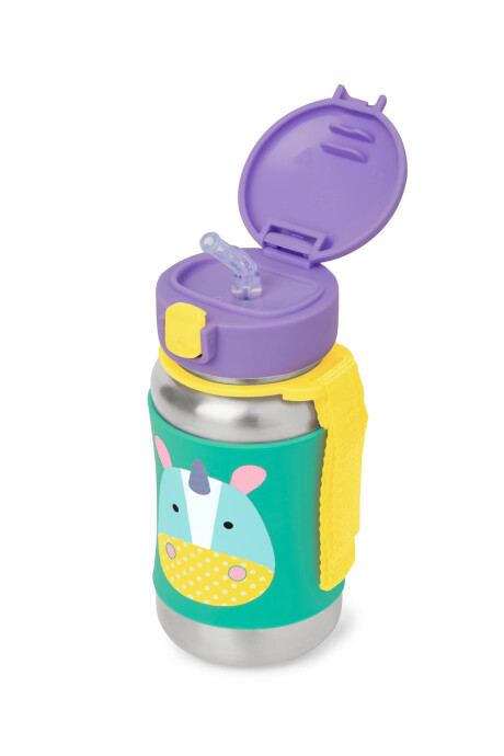 Botella acero inoxidable con sorbito, diseño unicornio Botella acero inoxidable con sorbito, diseño unicornio