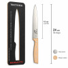 Cuchillo de Cocina Bugatti 12 cm Hoja de Acero Mango de Madera Cuchillo de Cocina Bugatti 12 cm Hoja de Acero Mango de Madera