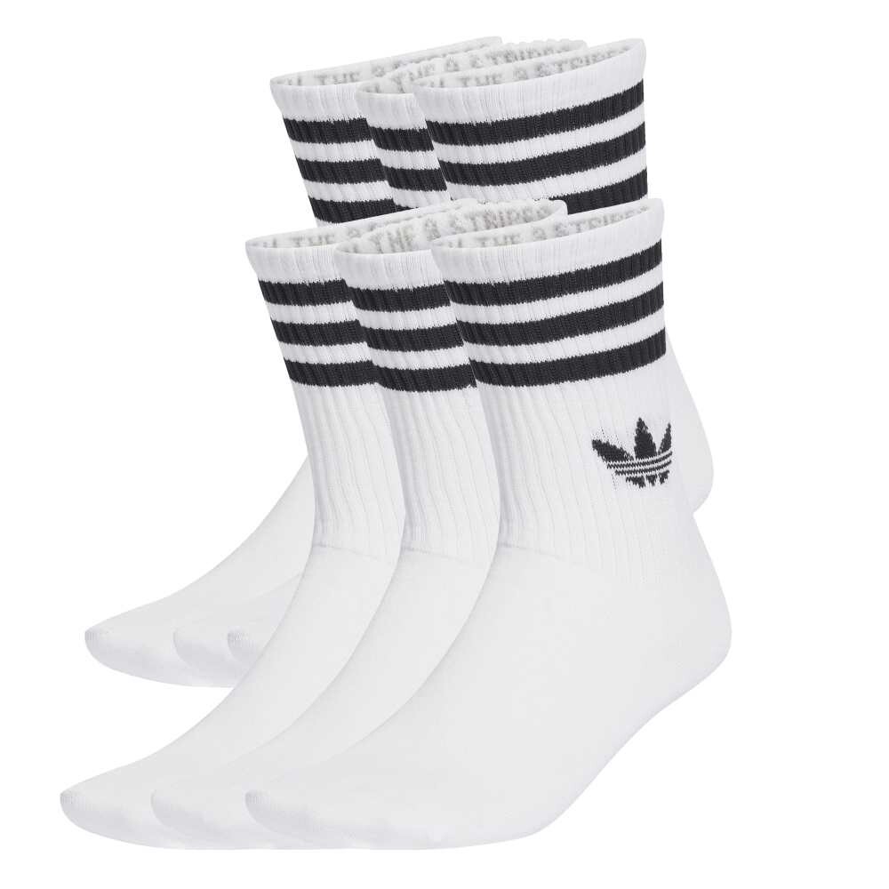 Medias Adidas 3S Crew S 6P Unisex White