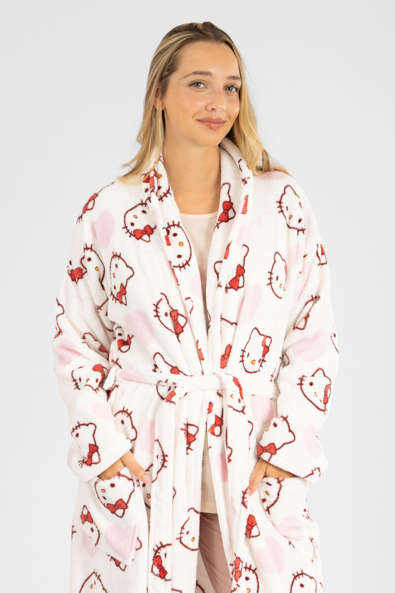 Bata hello kitty coral fleece Rosado