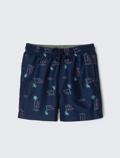 SHORT INFANTIL ESTAMPADO AZUL