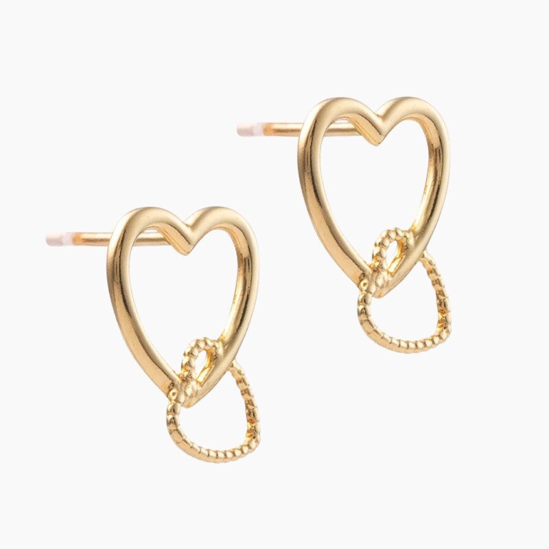 Tornillos en oro 18K con diseño de corazón Tornillos En Oro 18k Con Diseño De Corazón