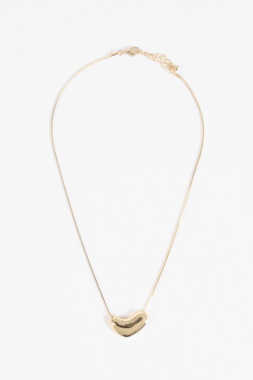 Collar metálico dije bold dorado