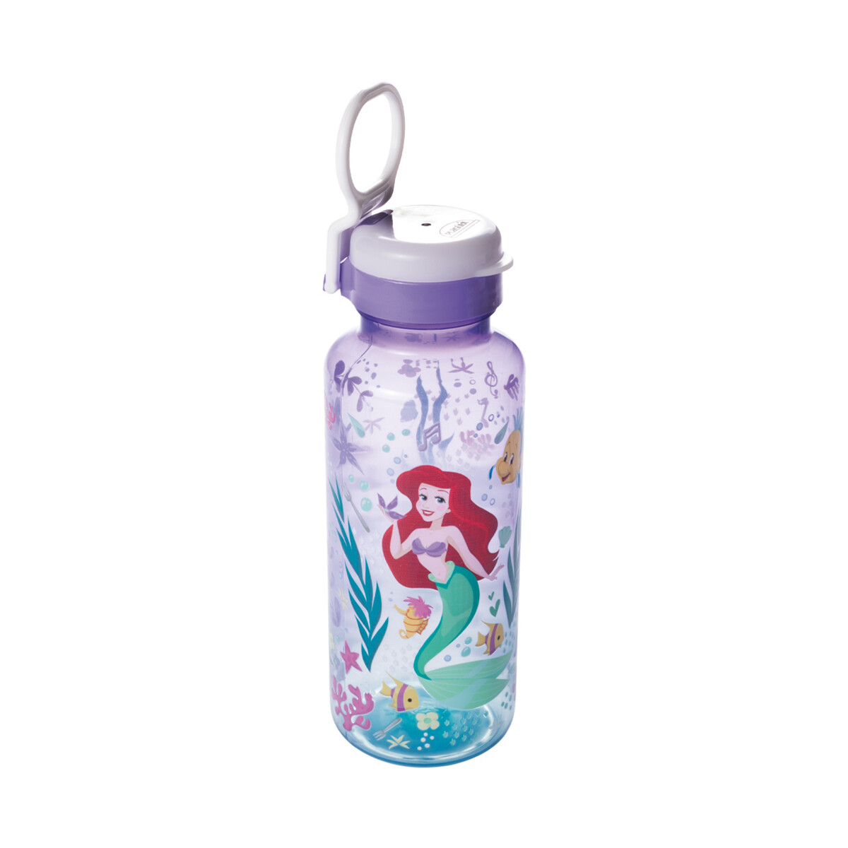 Botella Plática Relieve Princesas Disney 600 ml - La Sirenita 