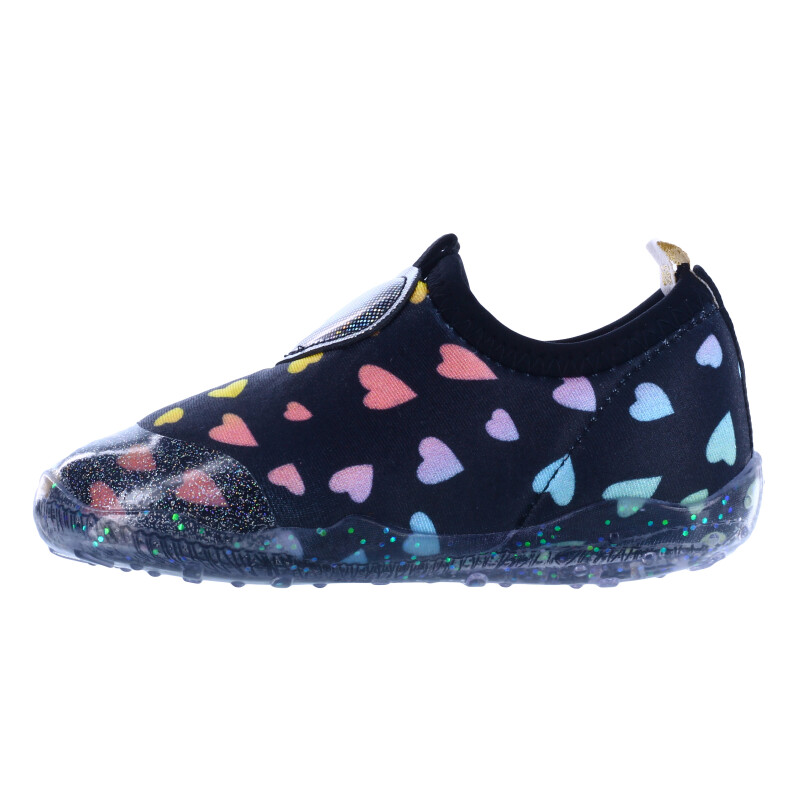 Championes Infantiles Bibi Urban Corazones Negro - Estampado