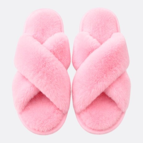 Pantufla Cruzada Varios Colores Rosa