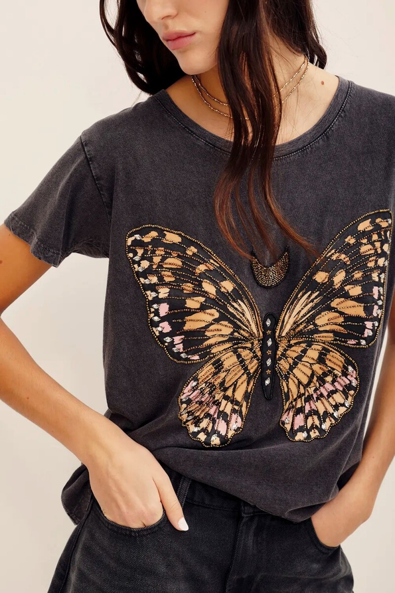 REMERA LUNE FLY Gris Oscuro