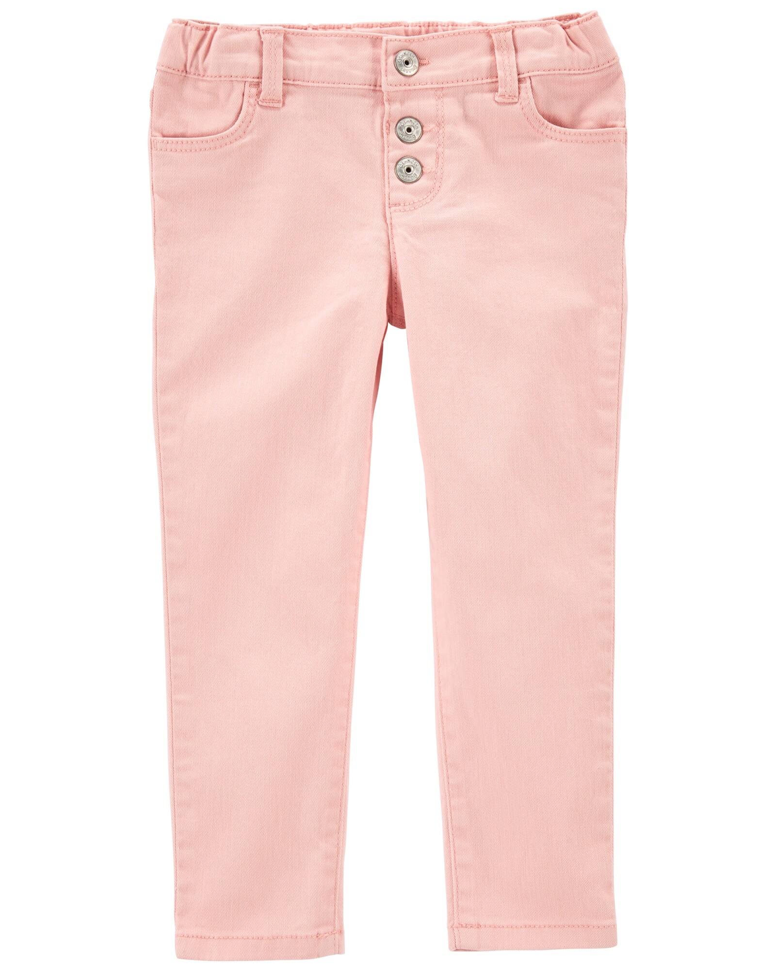 Pantalón de jean ajustado con botones 0