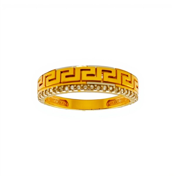 Anillo-Oro bajo-Piedra zirconia-AN8045 conpiedra