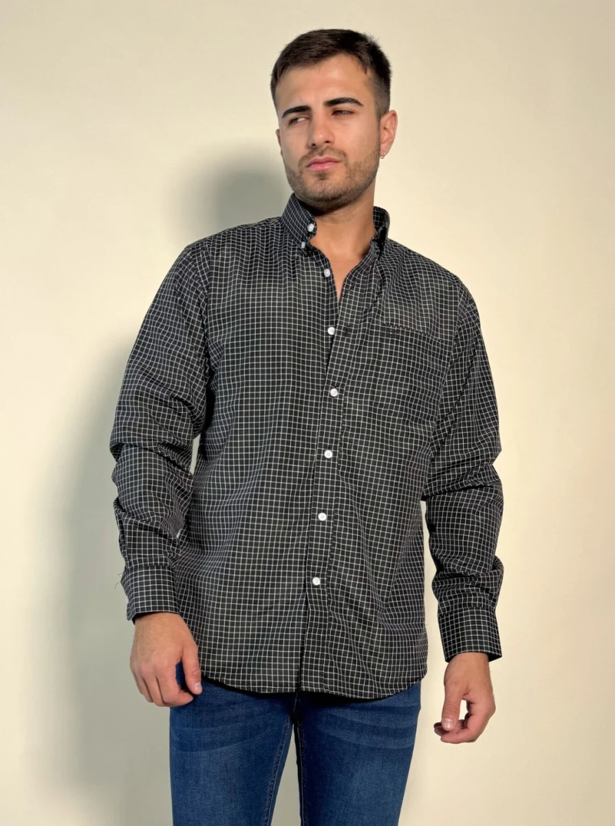 Camisa a cuadros Ares - Negro 