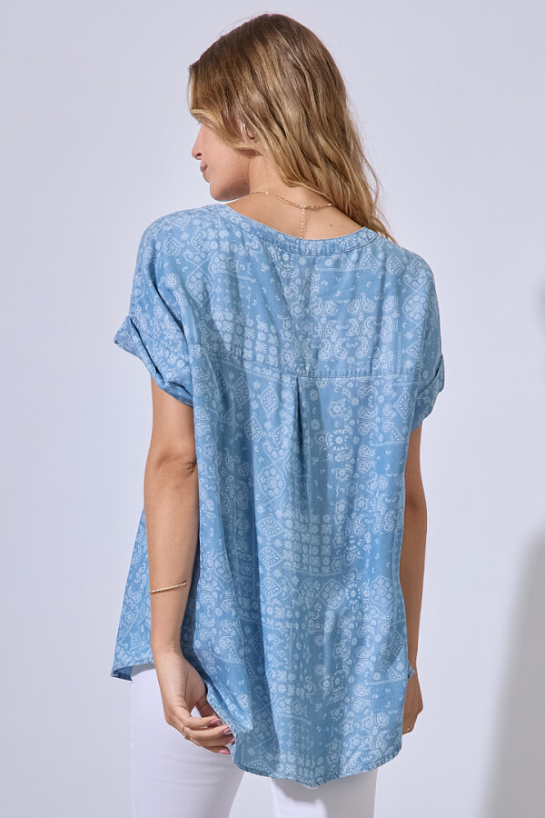 Blusa Tencel Print CELESTE