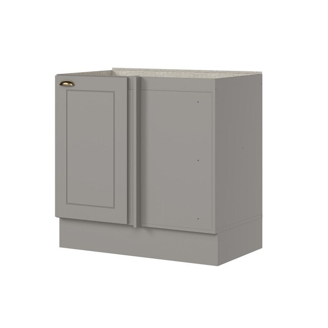 BAJO MESADA ESQUINERO ARMARIO 2 PUERTAS - LÍNEA AMERICANA GRIS