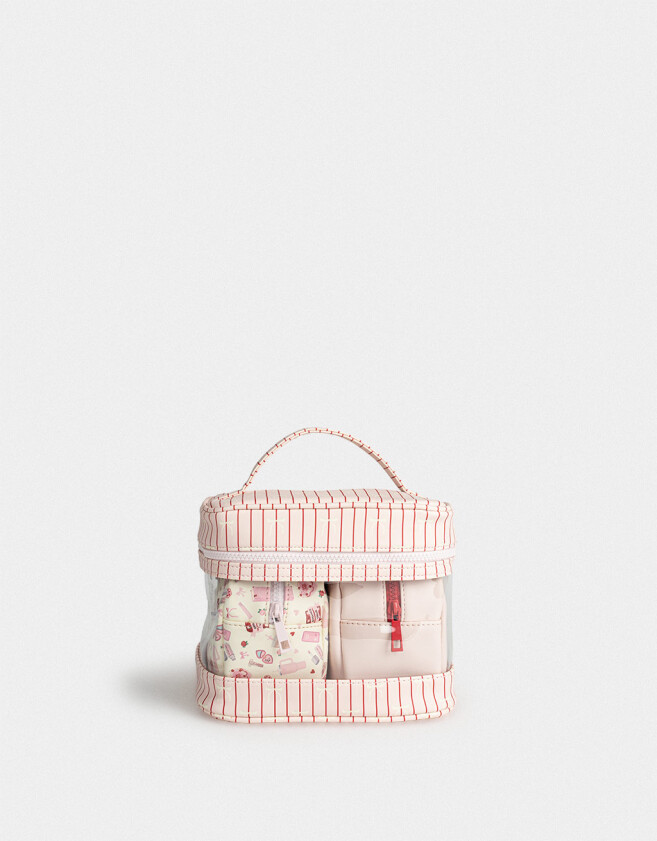 Porta Cosméticos Set De Portacosméticos Rayado - Estampado Rayas