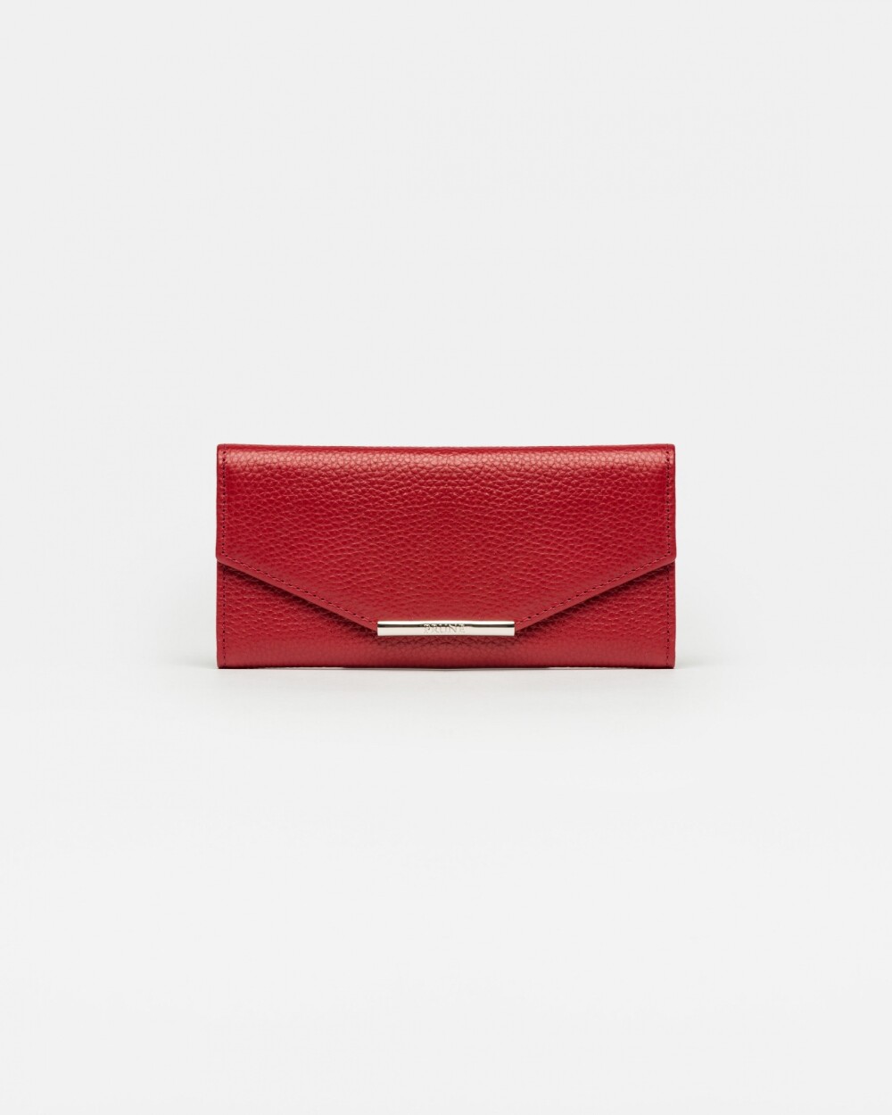 Billetera Luisa en cuero graneado Rojo