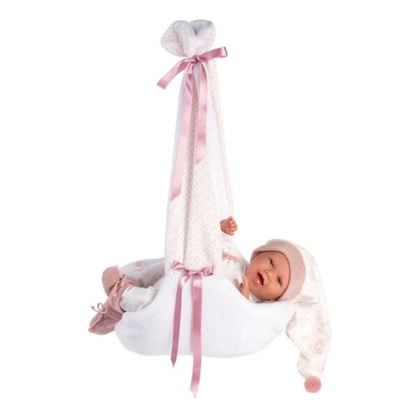 Muñeca Llorens Bebe Mimi Sonriente Recien Nacida Cigueña Muñeca Llorens Bebe Mimi Sonriente Recien Nacida Cigueña
