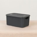 CAJA ORGANIZADORA SIMIL RATTAN N1 5,8 LITROS GRIS