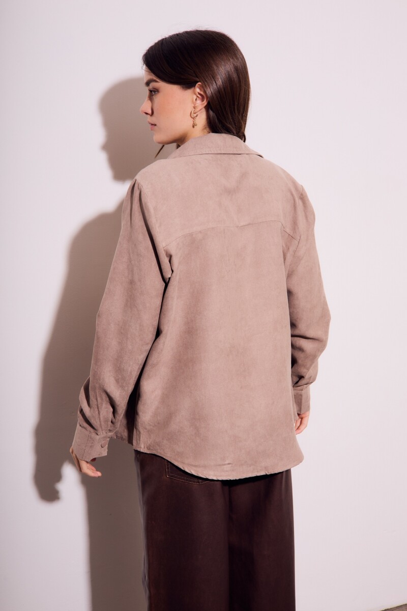 Camisa Gamuza Vegana Mocha