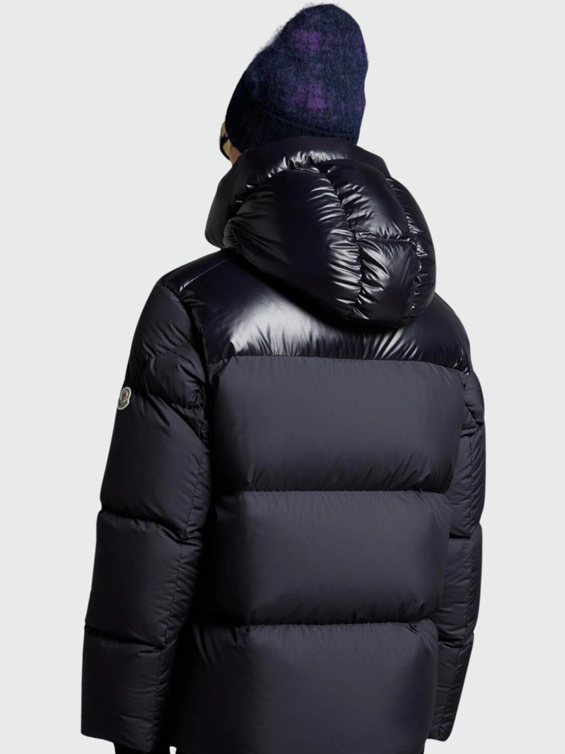 Moncler -Chaqueta impermeable con capucha rellena de plumas, Damavand Azul