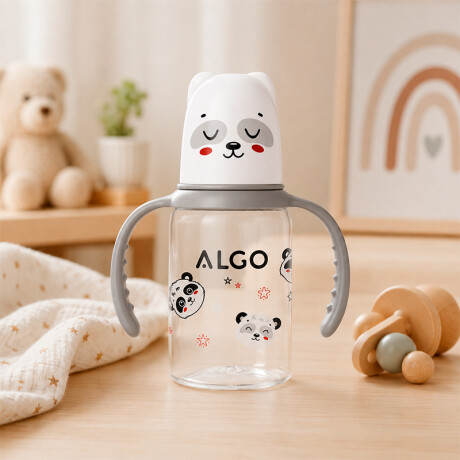 Mamadera Bebé 120ml Con Agarre Panda