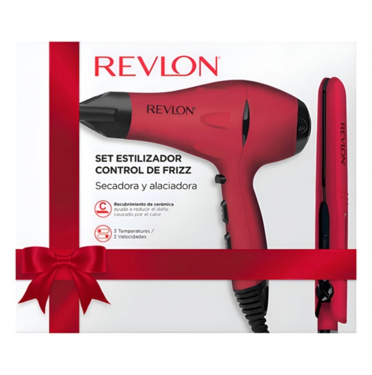 KIT SECADOR +PLANCHITA DE PELO REVLON 