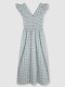 Vestido Estampado Flores Gris