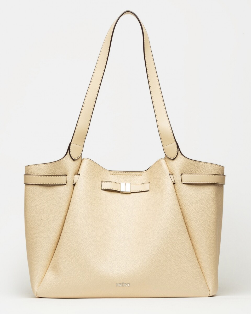 Bolso Marble en efecto cuero graneado - Natural 