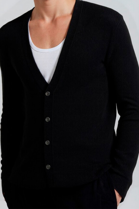 CARDIGAN ATAPE Negro
