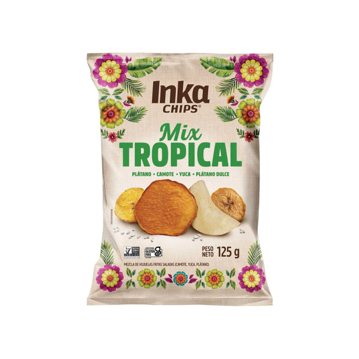 Chips De Vegetales Tropical Con Sal Inka Chips 125g 