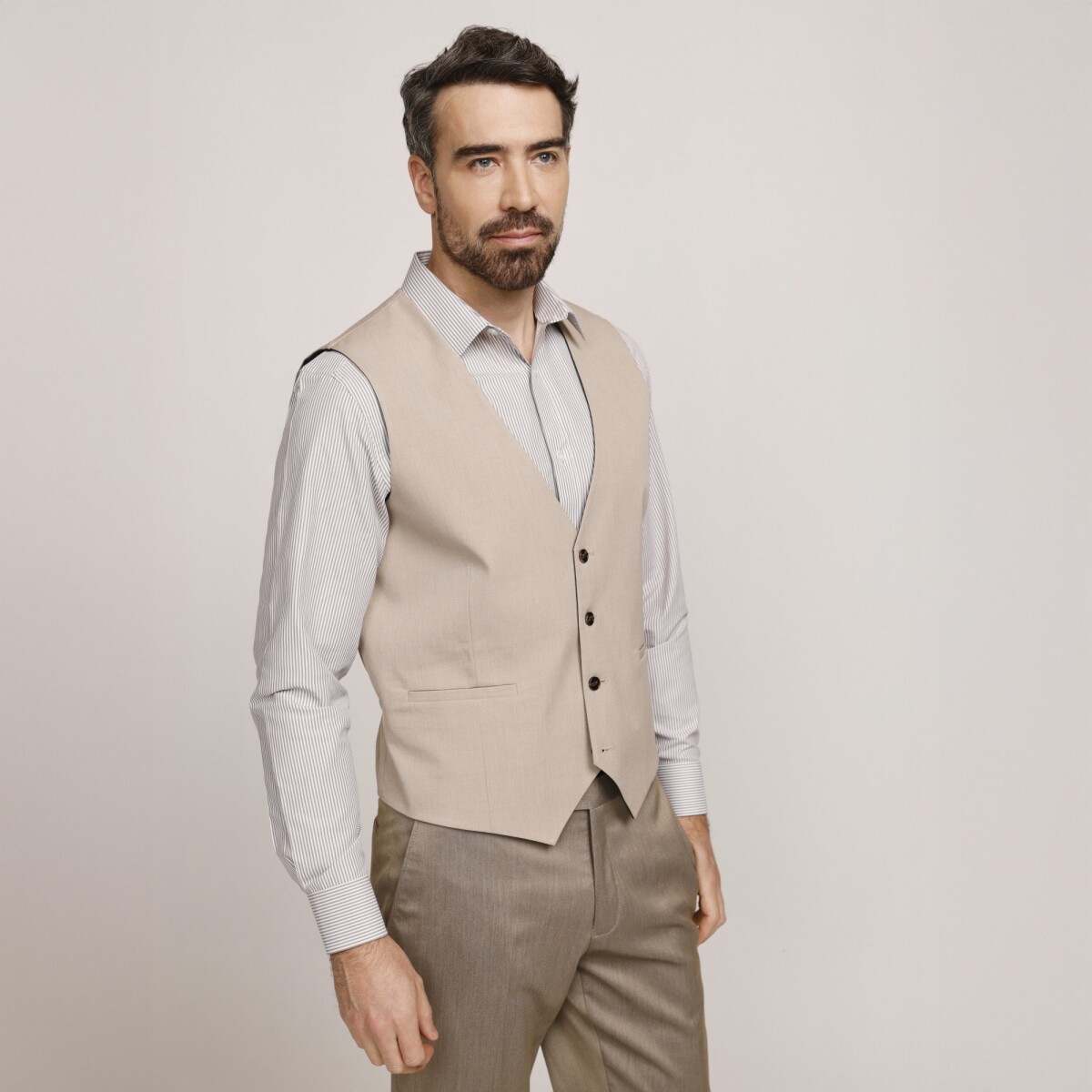 Chaleco Reversible Due Volti - BEIGE/VERDE 