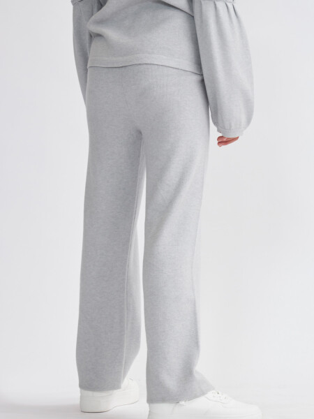 Pantalón de punto con bolsillos Gris Melange