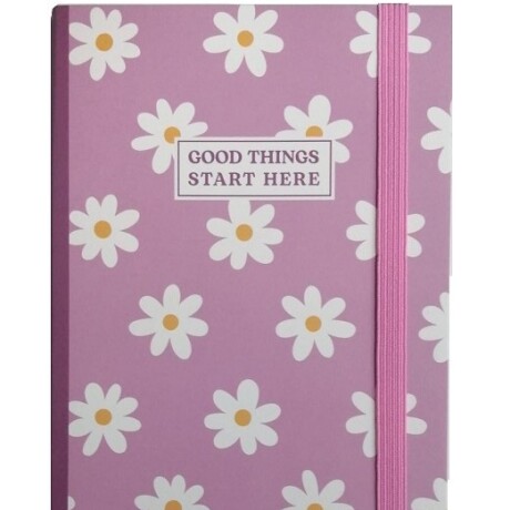 Cuaderno floral rosa