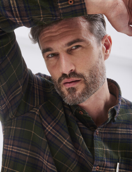 CAMISA LEÑADORA DE VIYELA Verde