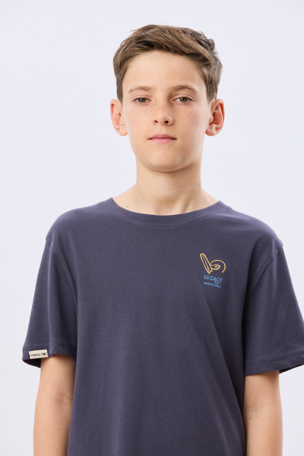 REMERA ESTAMPADA DE ALGODÓN Azul