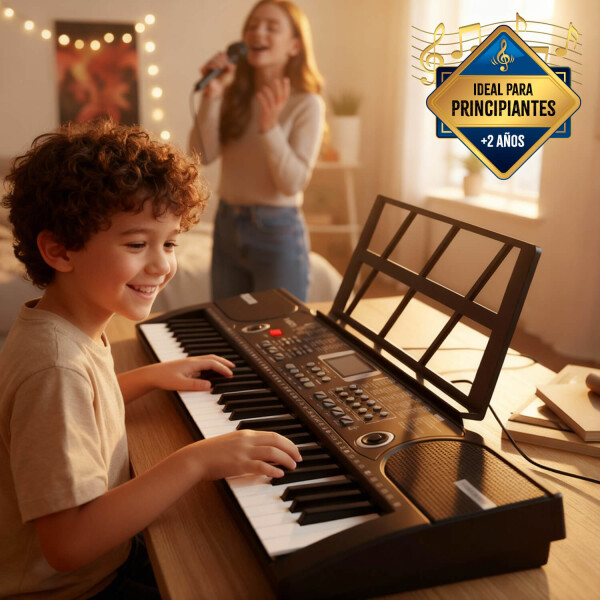 Organo musical Teclado Piano con 61 Teclas 100 Ritmos 100 Tonos y Micrófono Imback Organo musical Teclado Piano con 61 Teclas 100 Ritmos 100 Tonos y Micrófono Imback