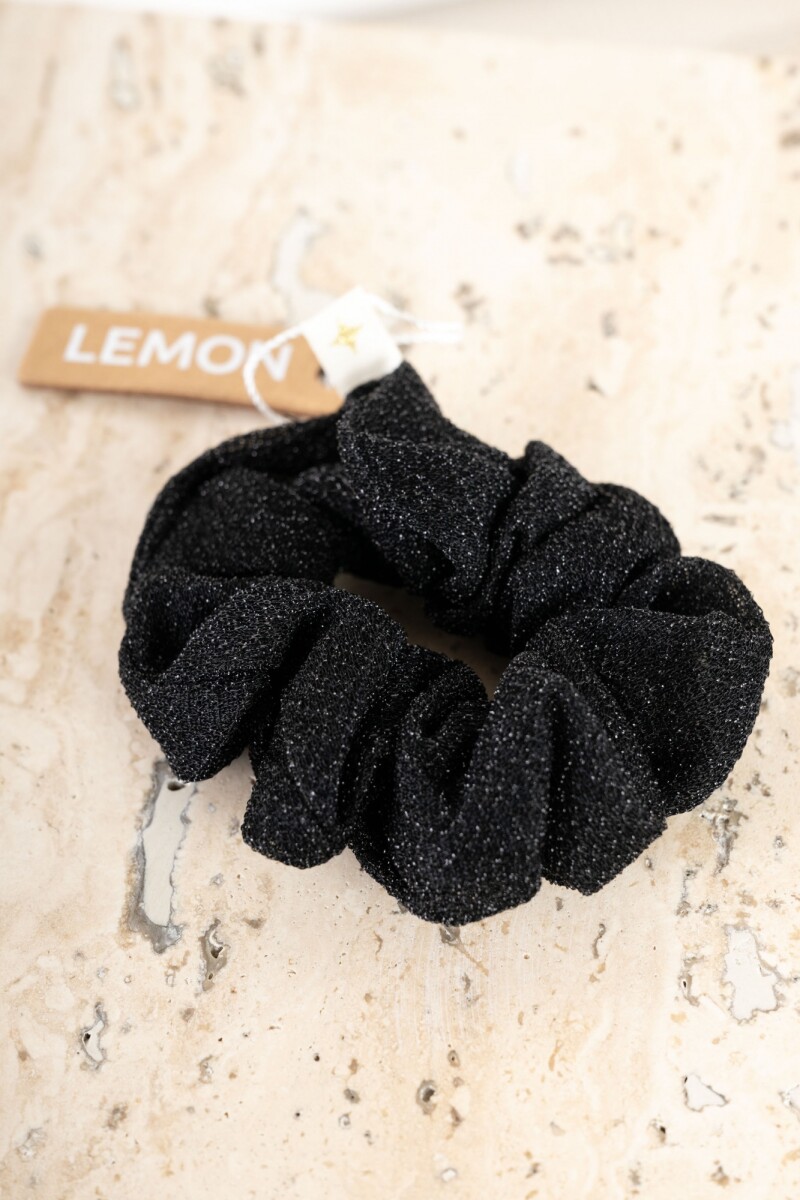 Scrunchie Lurex - Negro 