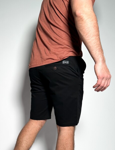 Bermuda corte vestir en gabardina Pekin Negro