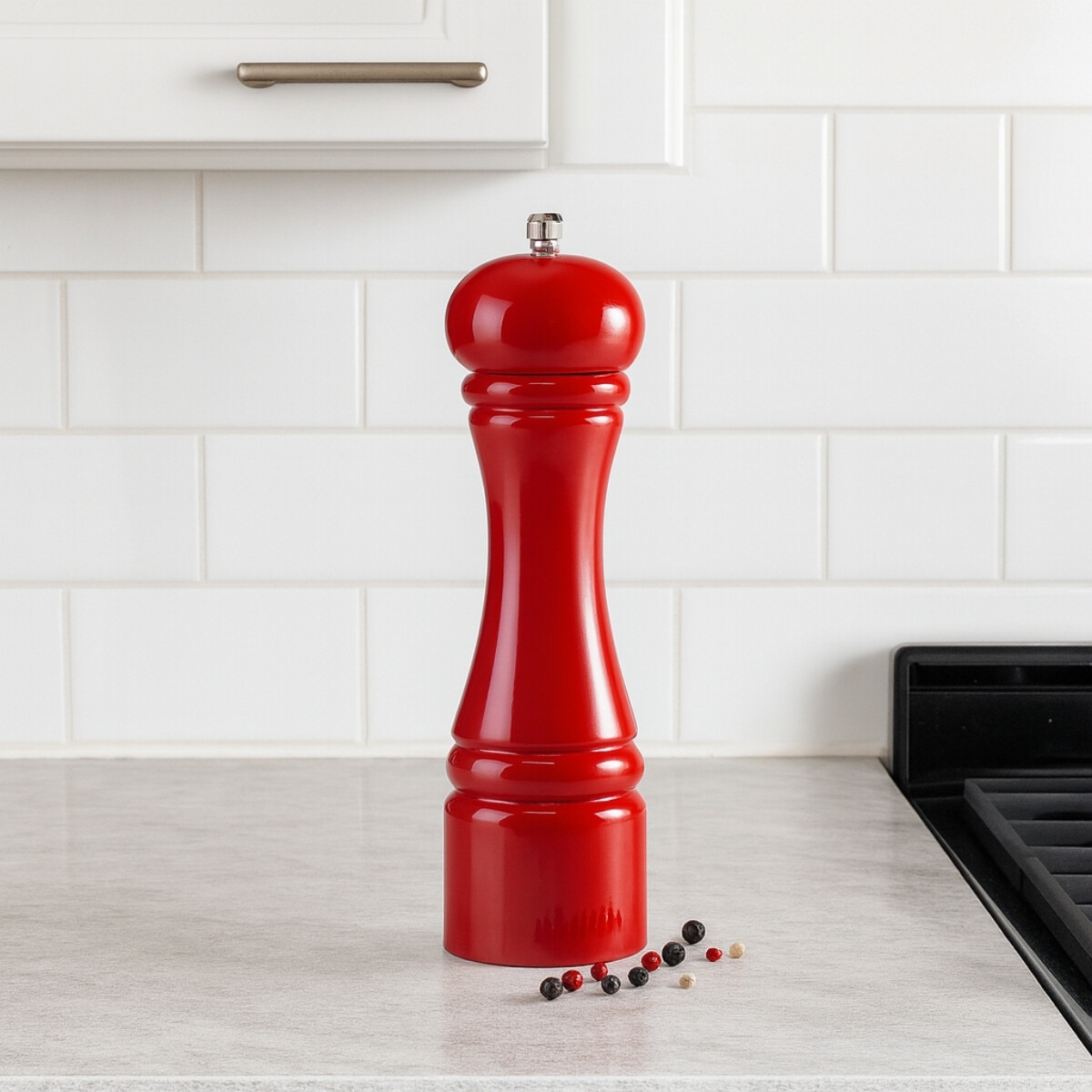 Molinillo Pimienta Madera Rojo 15 cm Ibili 