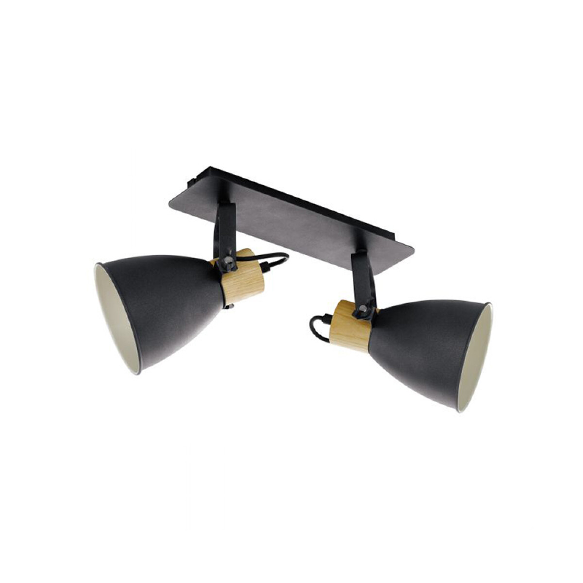 Spot de 2 luces E27 campanas acero negro COSWARTH - EG4070 
