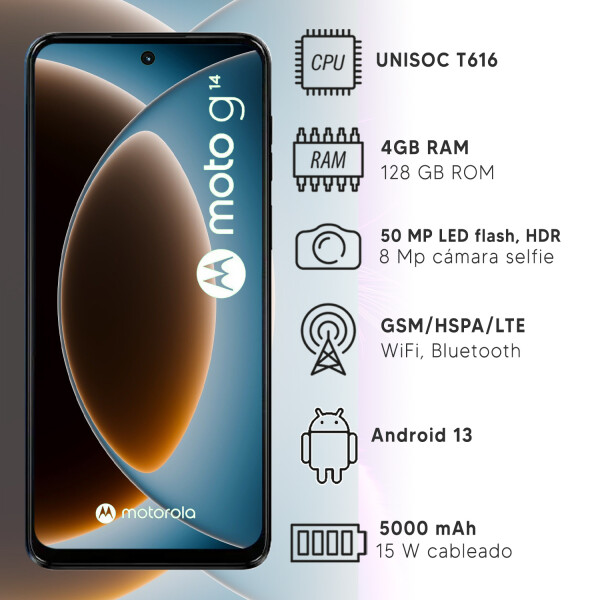 Motorola G14 4/128gb 4g CEL MOTOROLA G14 4/128GB GRIS