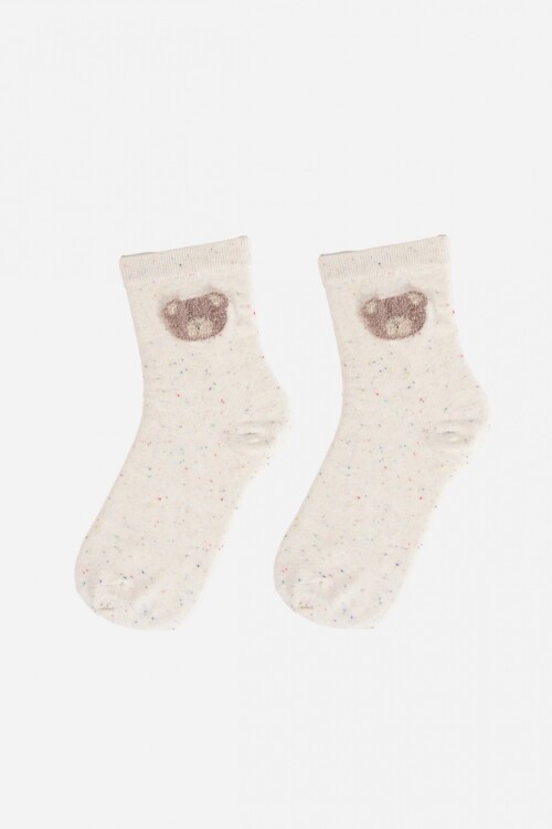 Medias teddy bear crudo