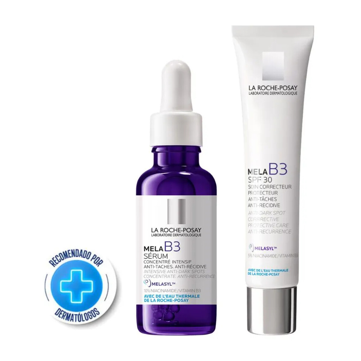 Pack La Roche-Posay Sérum 30ml y Crema Mela B3 Antimanchas FPS30 40ml 