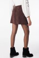 Falda Leather Marina Marron