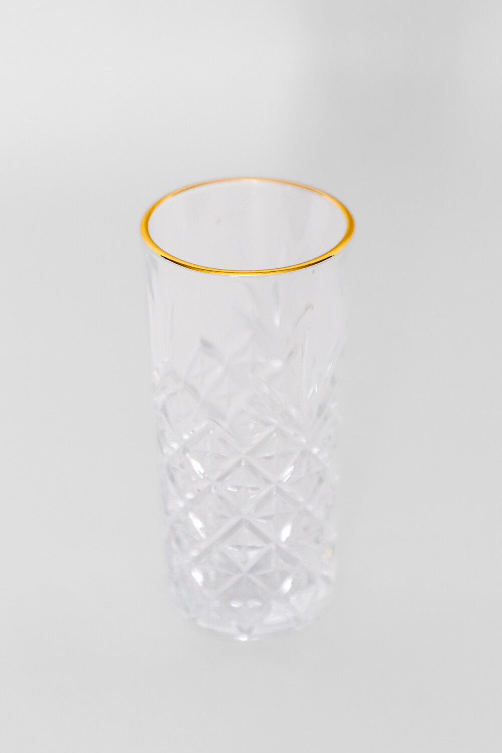 Vaso Craquel Borde Dorado Estampado 4