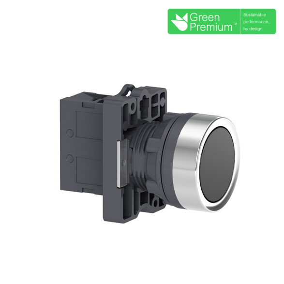 Pulsador rasante negro 1NA ø22mm IP65 Easy TL5004
