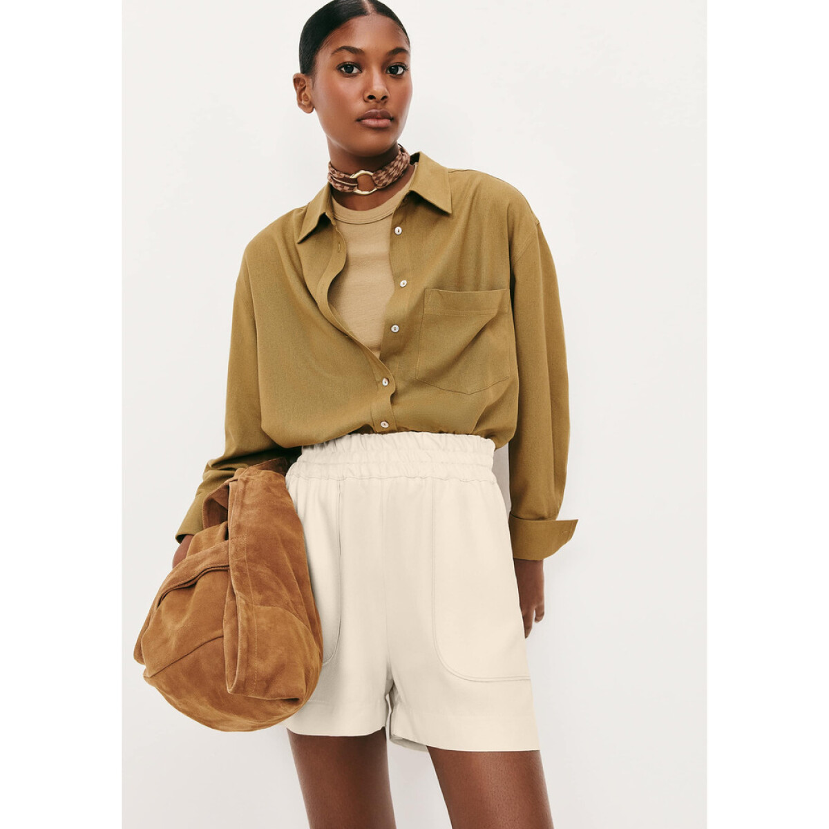 SHORTS FEM - AMARELO CLARO 